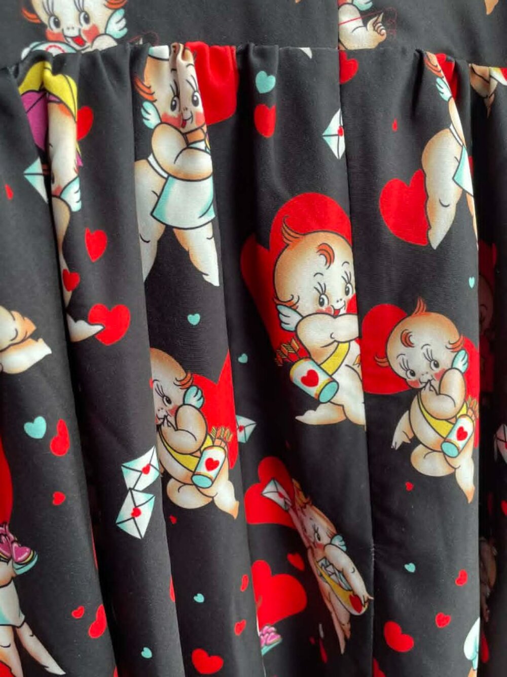 Sourpuss Kewpids Sweets Dress NWT XL Retro Rockabilly Cupid - Picture 5 of 8